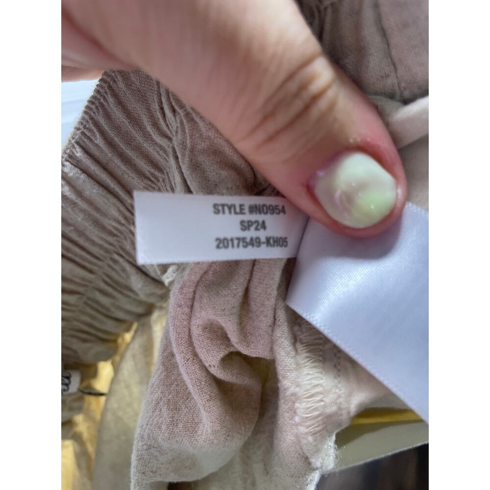 Madewell, Size 2, Pull-On Straight Crop Pant, Wide Leg, Light Tan, Linen Blend - Picture 7 of 8